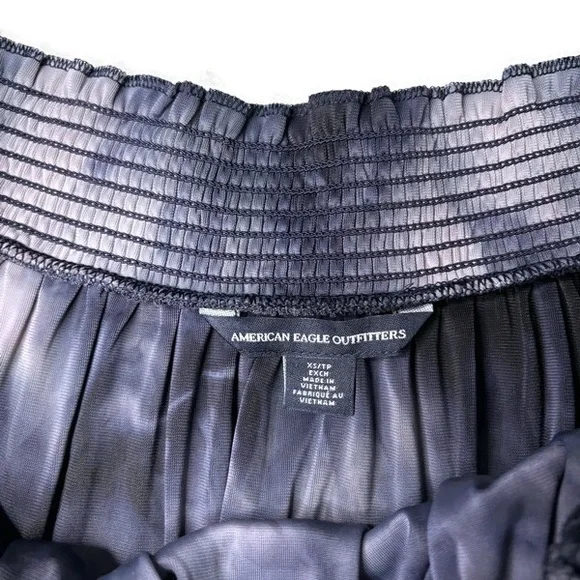 American Eagle Crushed Velvet Off Shoulder Shirt Size XS - Picture 5 of 11